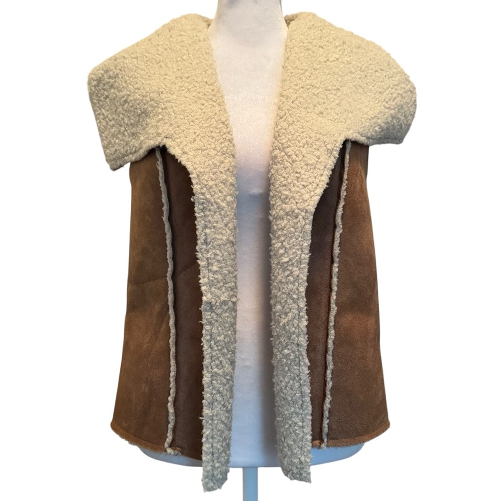 Old Navy Vest Size M/L Sleeveless Western Faux Shearling Fall Winter